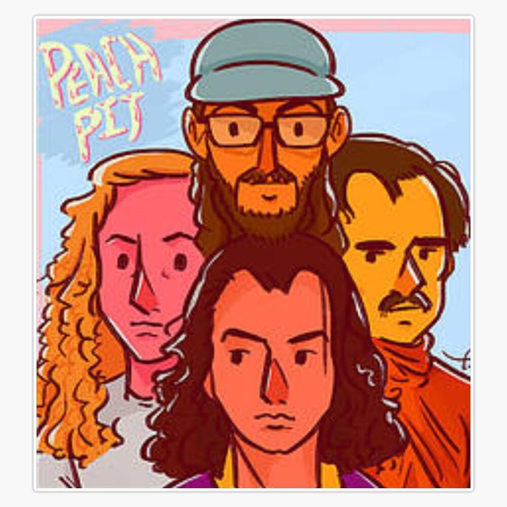 Peach Pit Band Sticker Vinyl Waterproof Sticker Decal Car Laptop Wall Window Bumper Sticker 5"