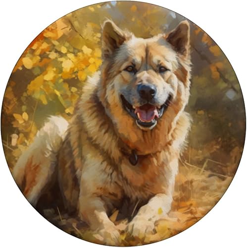 Miniatura 3 de Central Asian Shepherd Dog Garden Flowers Painting Pet Mom PopSockets Swappable PopGrip