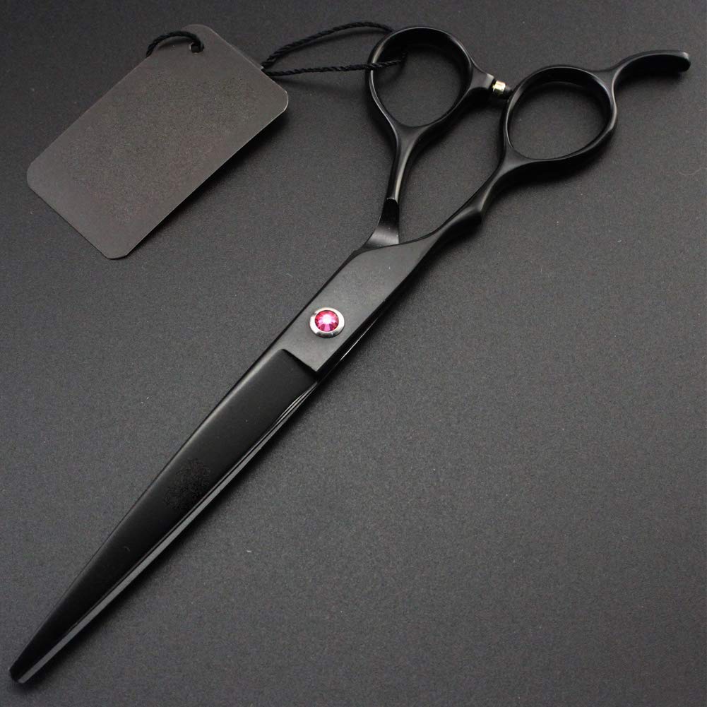 Ciseaux de coiffure pour gaucher outils de coupe de cheveux noirs s