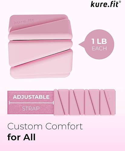 Miniatura 9 de Mancuerna ajustable azul (5 libras) y pesas ajustables rosas para tobillo (1 libra)