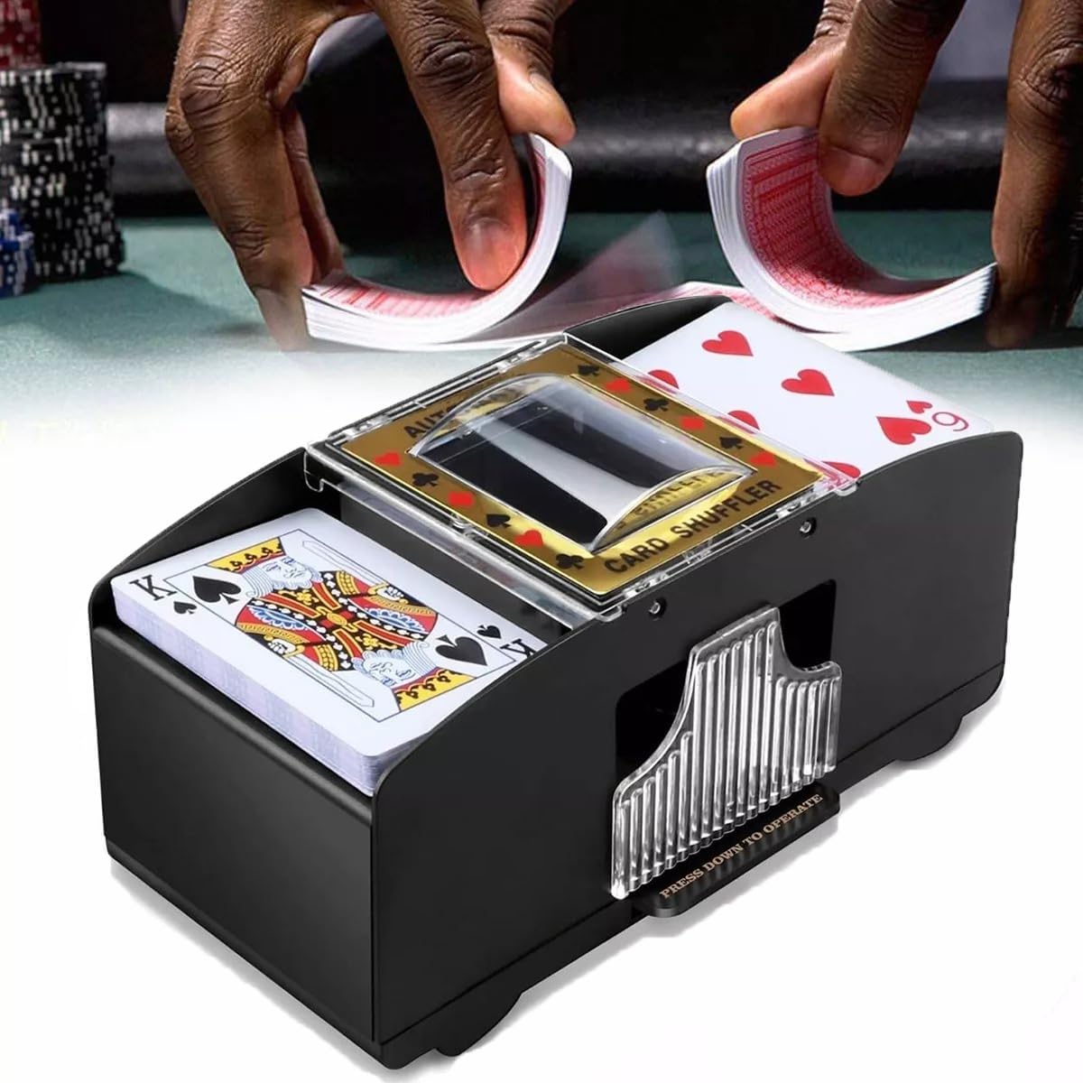 Nicoone Card Shuffler 2 Decks, Automatic Shuffler Cards
