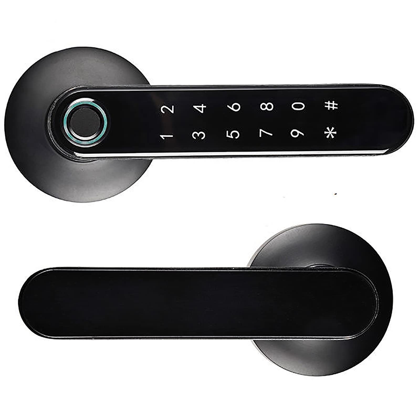 Biometric Smart Door Handle, Keyless Electronic Door Lock, Fingerprint App, Safe and Anti-Theft, Easy to Install, Suitable for Home, Home Use