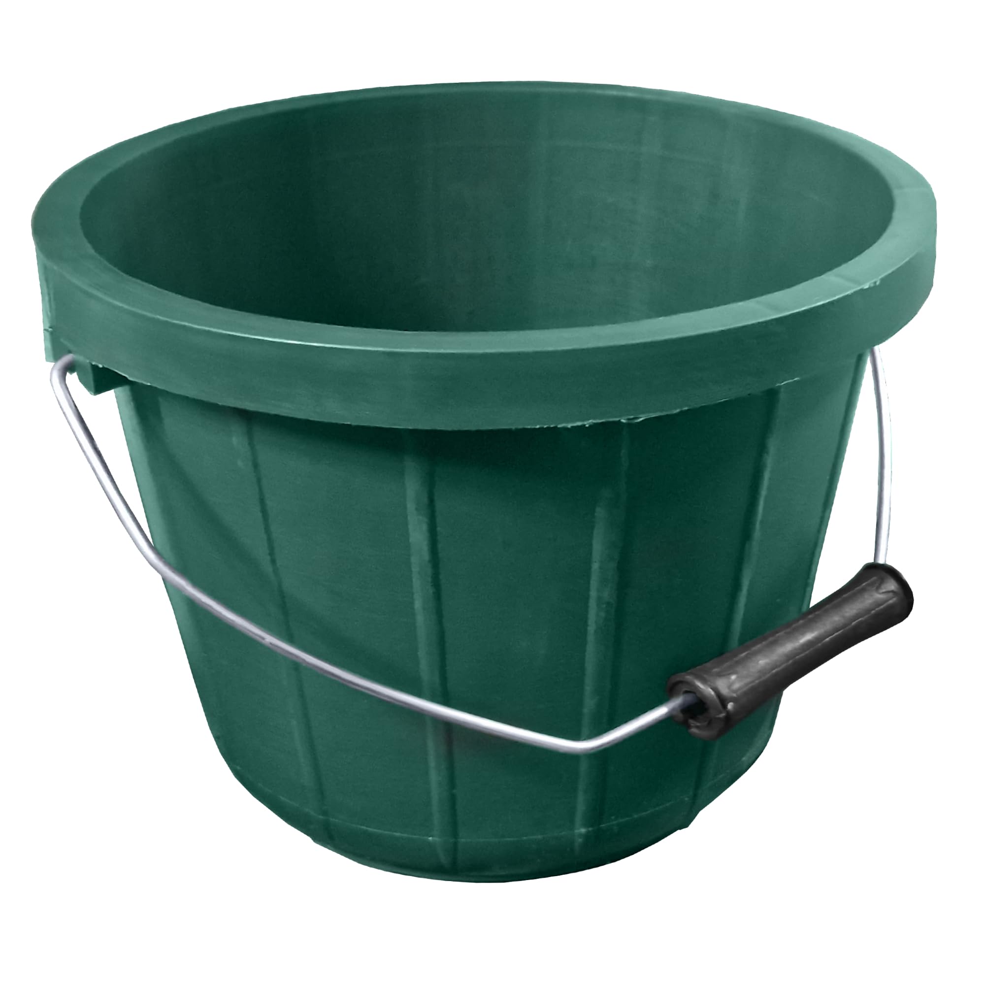 Ketoplastics Green Heavy Duty Bucket 10L (2 Gallon) – Plastic Bucket Ideal As Feed Bucket Or Calf Bucket With Easy-Grip Handle – Strong Utility Bucket For Cleaning, Bath, And Gardening