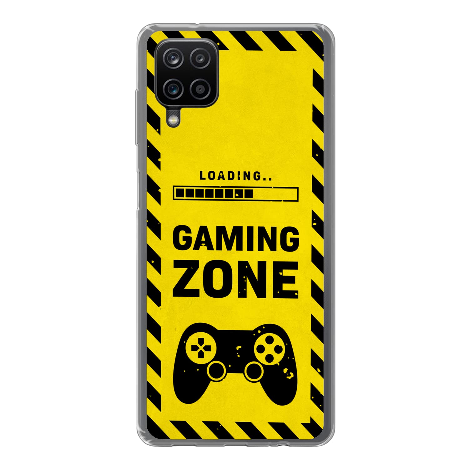 Funda para Samsung Galaxy A12 - Juego - Citas - Mando - Zona de Juego - Juego - Funda de Silicona/Funda Blanda para teléfono móvil