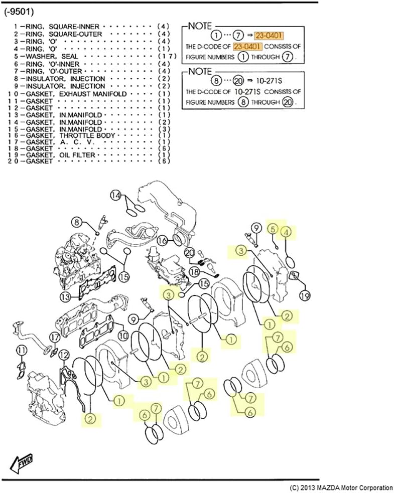 Mazda N3Z1-10-S60A Engine Full Gasket Set