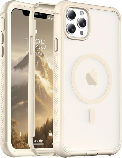 Magnetic for iPhone 11 Case Heavy Duty Protection Antique White