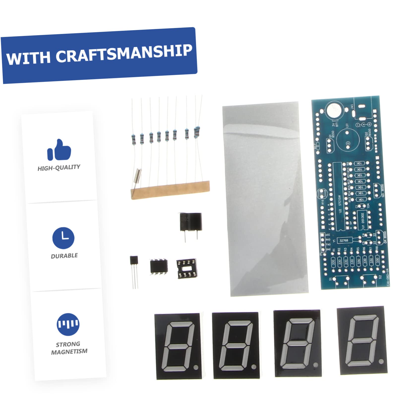 Alipis 2sets Kit Componenti Per Led Scm Microcontrollore Facile Da Assemblare Design Verde Batteria Per Appassionati Diy