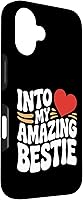 Vista 3 de Amazing Bestie BFF Friendship Connection True Red Heart Fun Case for iPhone 16