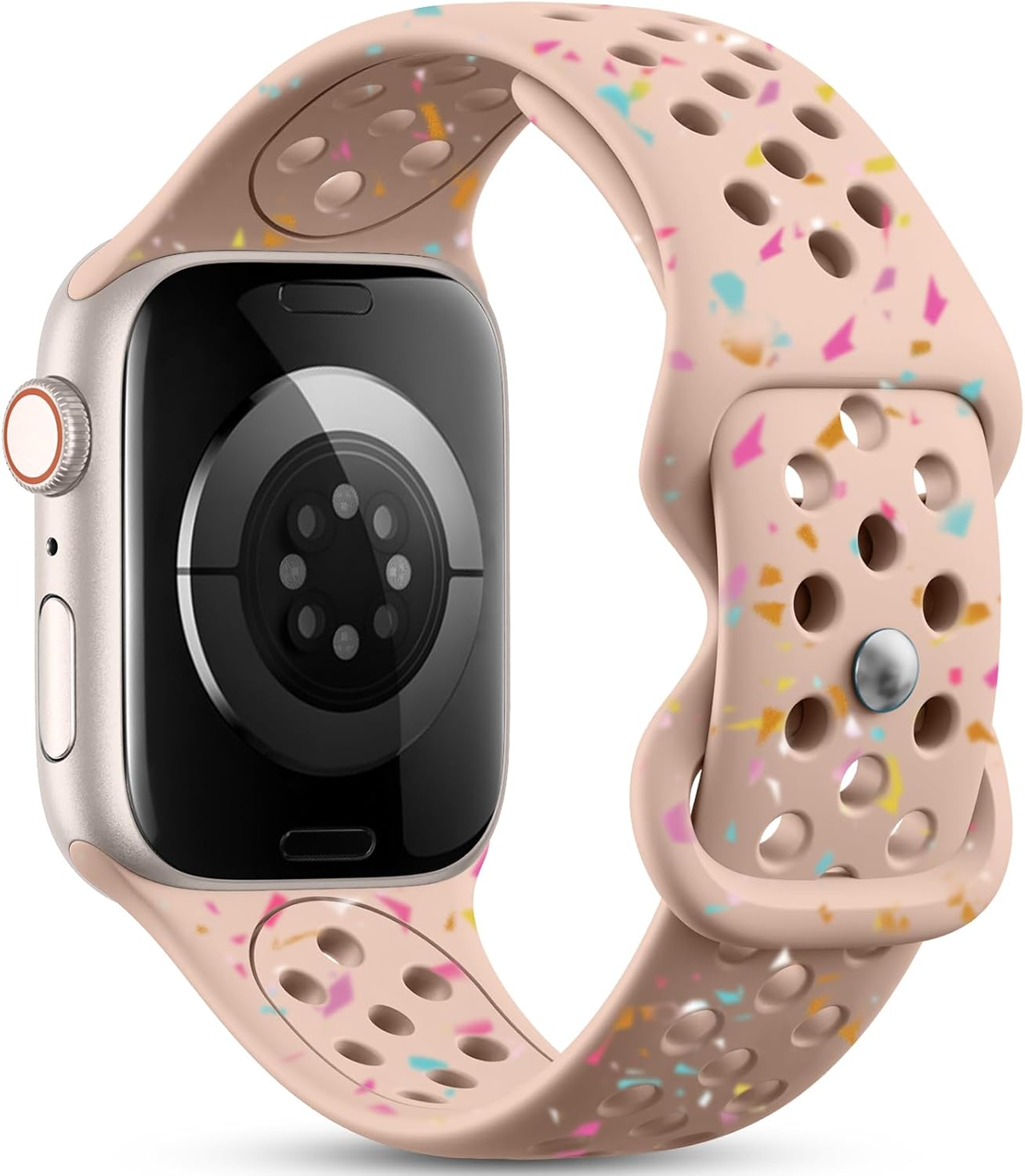 GEAK Nature Friendly Strap Compatible with Apple Watch Bands for Women Men 40mm 38mm 44mm 42mm 41mm 45mm 46mm 49mm, Breathable Sport Replacement for iWatch Bands Series 10 9 8 7 6 5 4 3 SE Ultra 2 Milk Tea 38mm/40mm/41mm/42(Series 10)