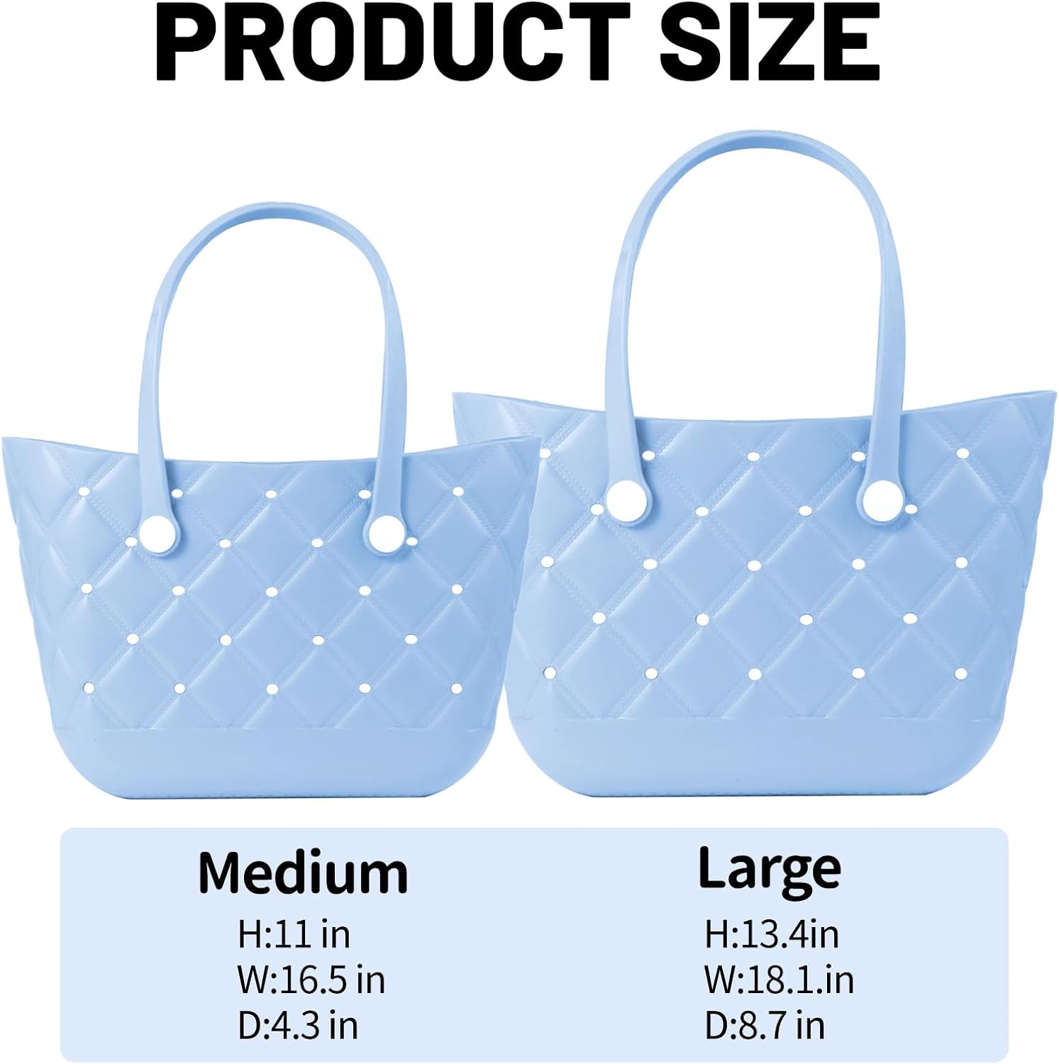 Large Waterproof Beach Bag for Women Lightweight Rubber Beach Tote For Travel, Pool, Boat, Beach, Sports - Image 2
