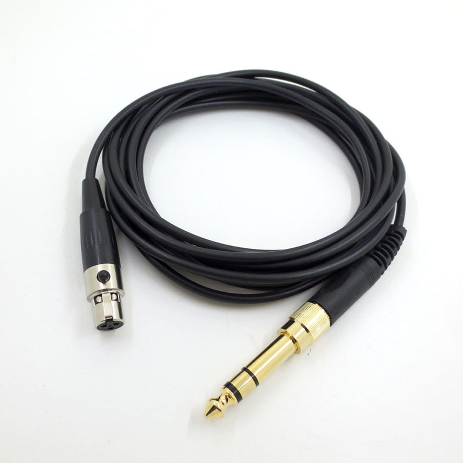 Reemplazo Cable Cordón para AKG K240 K240S K240MK II Q701 K702 K141 K171 K181 K271s K271 MKII Auriculares,Mini XLR audio con adaptador de 6,35mm, 2m/6,6pies,negro