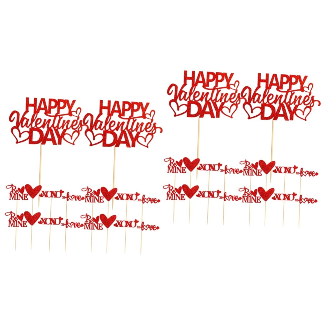 Toyvian 100pezzi Decorazioni Per Torte Di Di Cake Topper Tema Cuore Eleganti Accessori Per Cupcake e Dessert Per Feste e Matrimonio