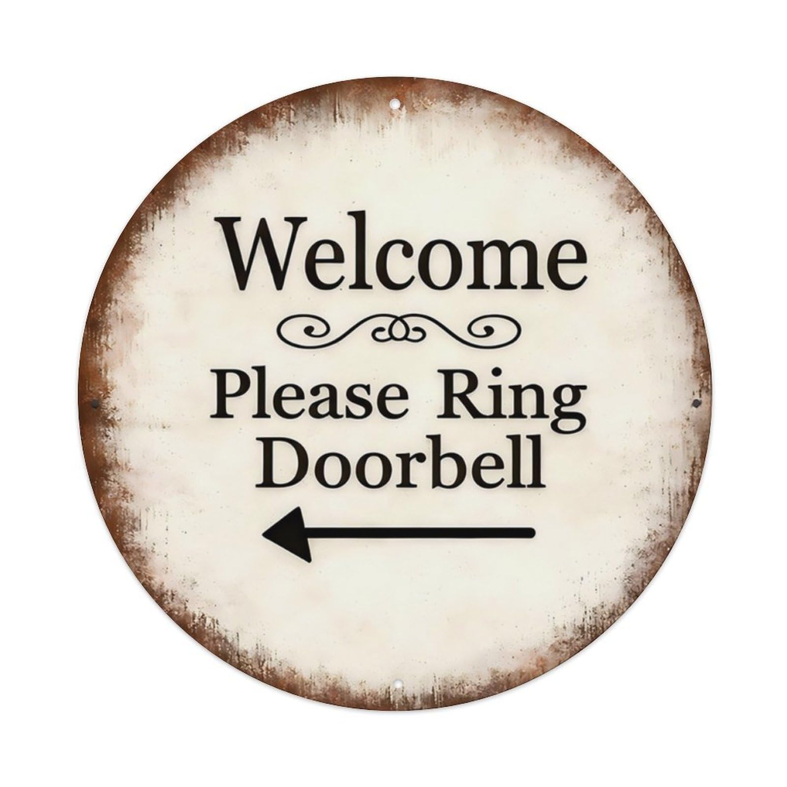 Doorbell Sign Aluminium Sign 20x20cm