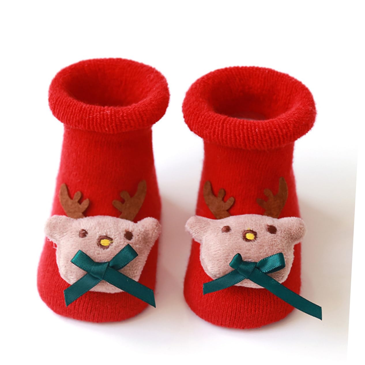 OUNONA 9paare Weihnachtsbaby-socken Für Winter rutschfeste Babysocken Warme Kinderstrümpfe Für Partys Und Geeignet Für Mit Mit Weihnachtsmann Mit Weihnachtsbaum