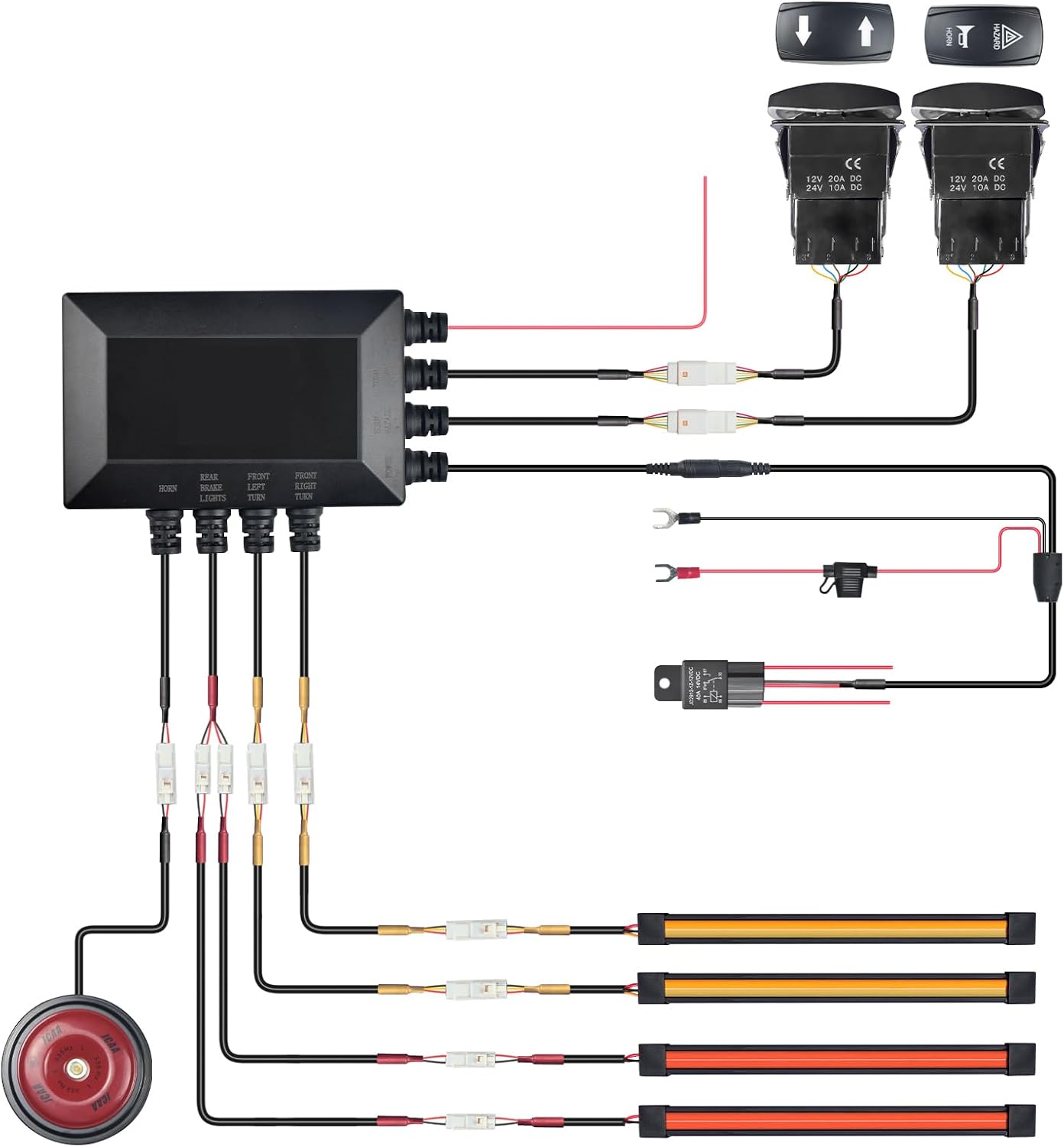 GEEGEETOP Universal ATV UTV SXS Sequential Turn Signal