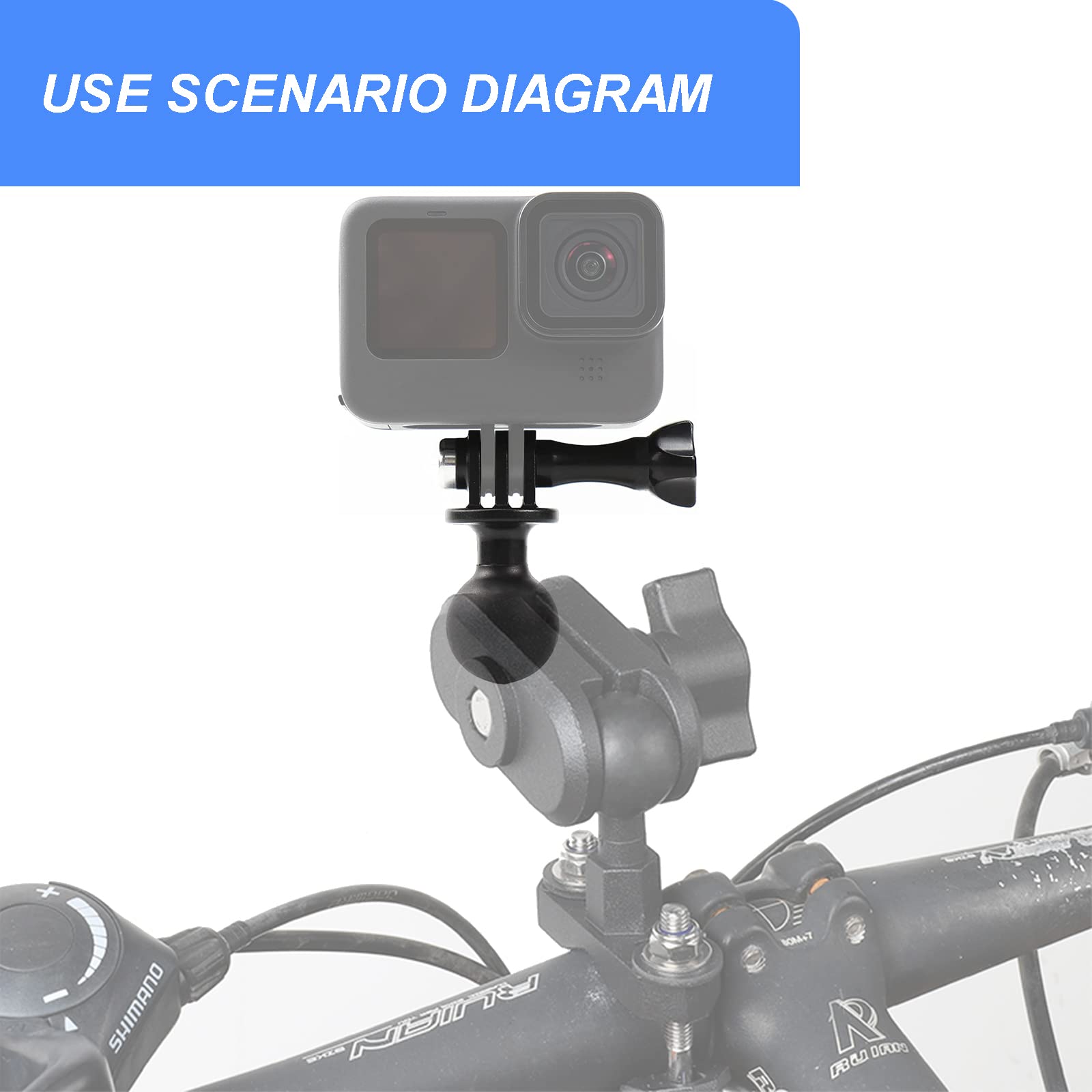 Adaptateur Rotule Insta360 One X2 Adaptateur Rotule 2,5 Cm Pour Insta360 Gopro Compatible Ram B Montage Solide S 794264