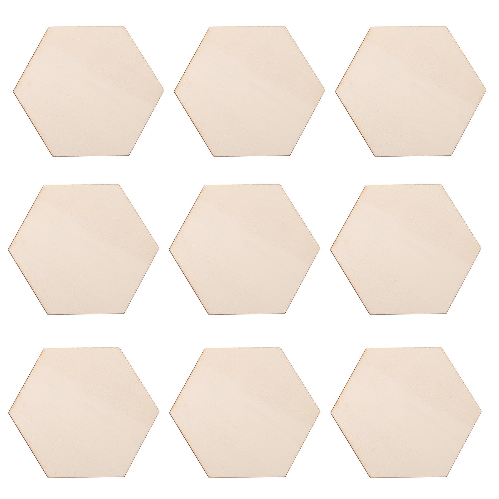 DOITOOL 100 Pezzi Sagome di Legno Esagonali Non Finite per Artigianato DIY Decorazioni Parete Casa Vacanze in Legno Naturale Beige Versatili e Moderne