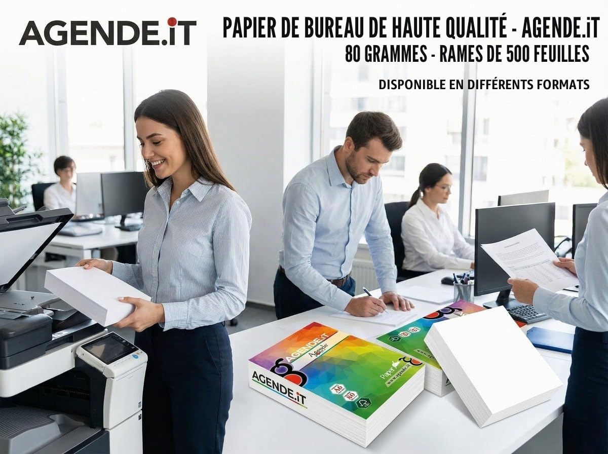 Rames papier A6 pour photocopies et impressions 4 rames de 500 feuilles 80 g blanc 10 x 15 2 000 feuilles au total papier haute qualité