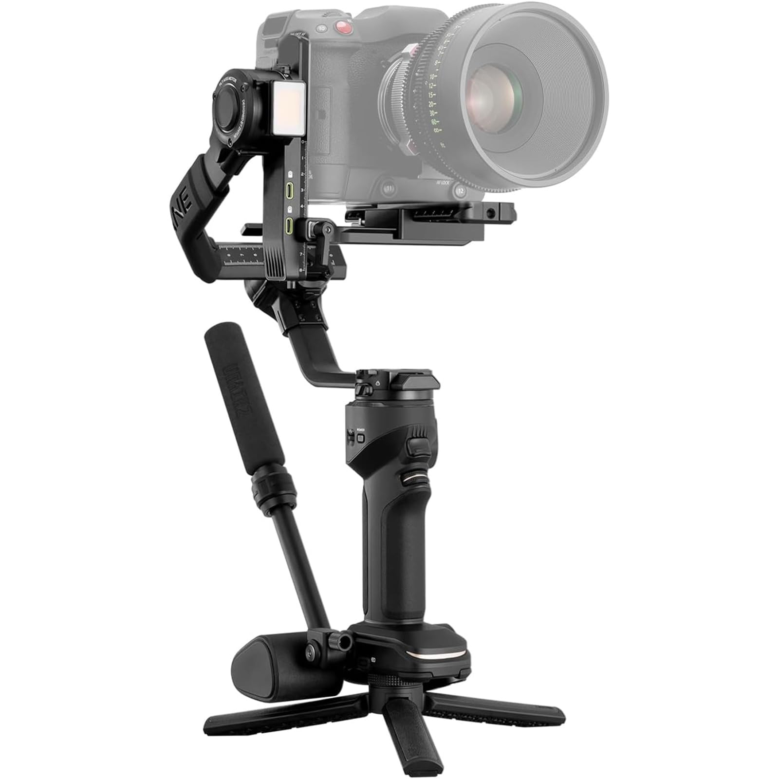 ZHIYUN Crane 4 Combo [Official] Estabilizador Gimbal para cámaras réflex Digitales y sin Espejo, estabilizador de cámara de 3 Ejes con asa, reposamuñecas, trípode, Bolsa, luz, para | Para cámara DSLR y sin espejo, Nikon, Sony, Panasonic, Canon, Fujifilm B
