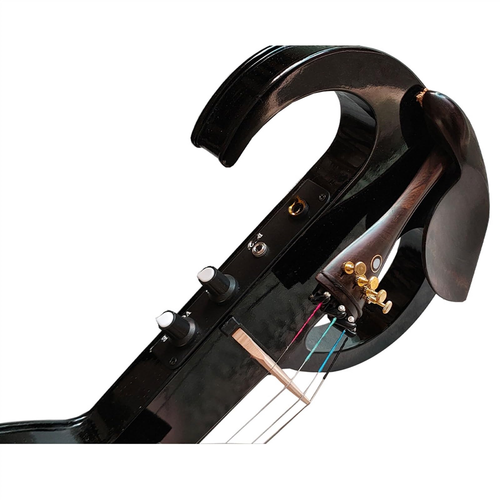 strumento violino Principiante Di Violino Elettronico Nero Che Suona Lo Strumento Violino Da Palco