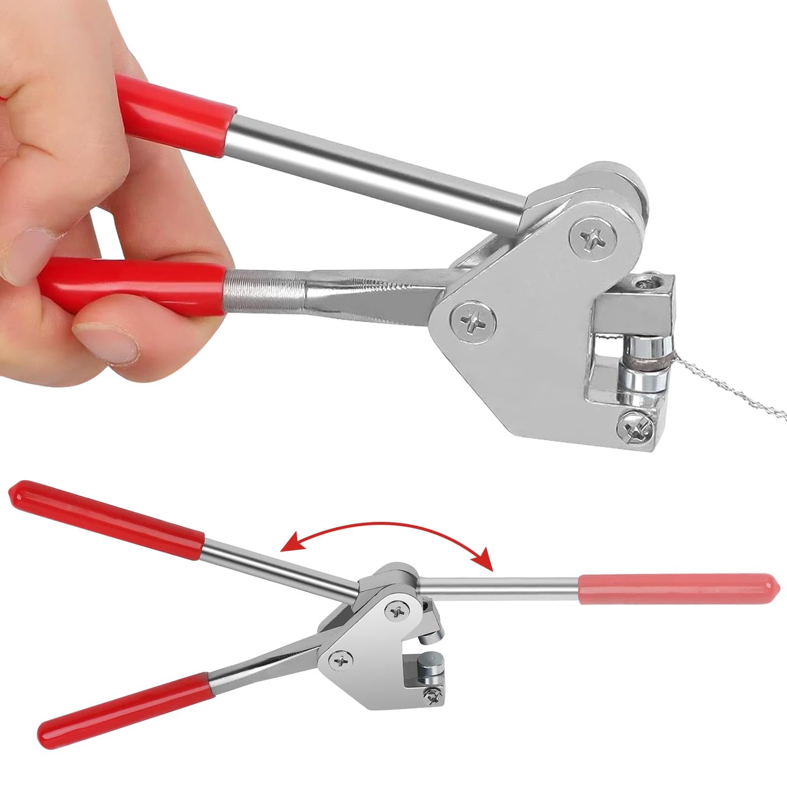 Pinza Stringitubo LIBRATON A Cricchetto - Set 3 Pezzi Da 8, 10 E 12 Pollici Per Tubi Flessibili - Foto 6