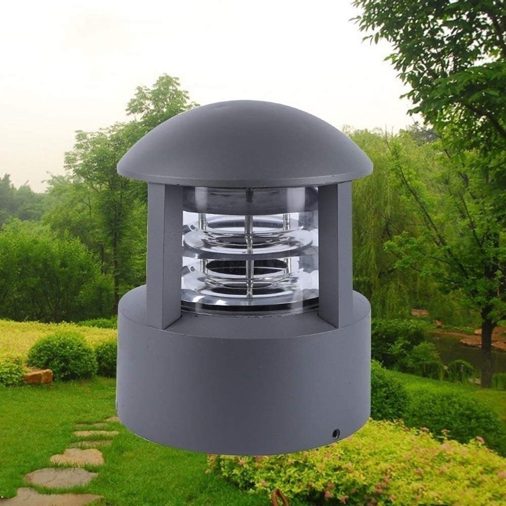 5W LED Post Cap Lights Srebrna kolumna Oświetlenie Nowoczesna prosta lampa uliczna do ogrodu Park Home Villa Dekoracyjna