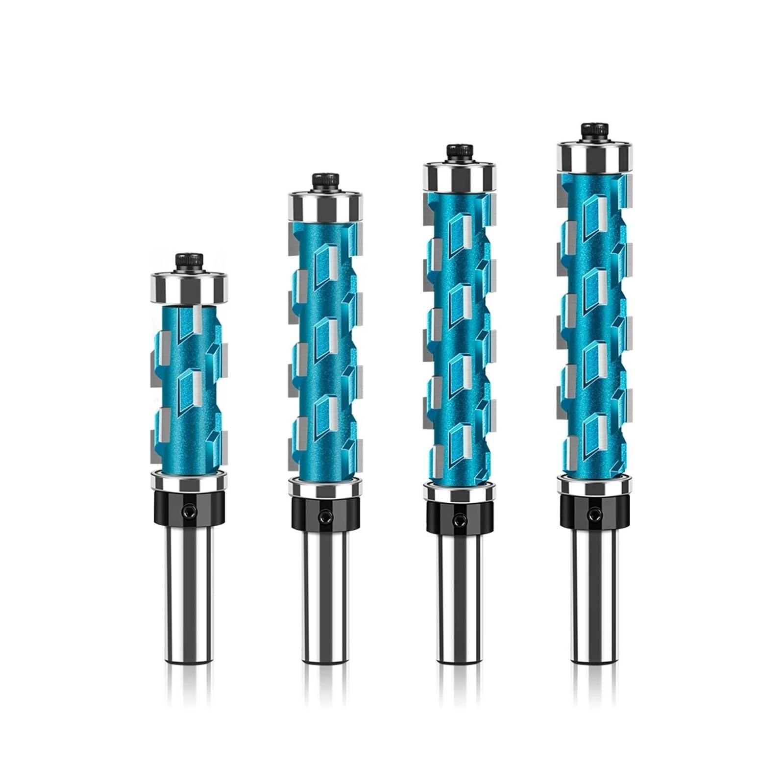 Broca de fresadora espiral de carburo con vástago redondo de 12 mm y 1/2 pulg. con doble rodamiento, herramienta for trabajar la madera(0.5inx0.75inx85mm)