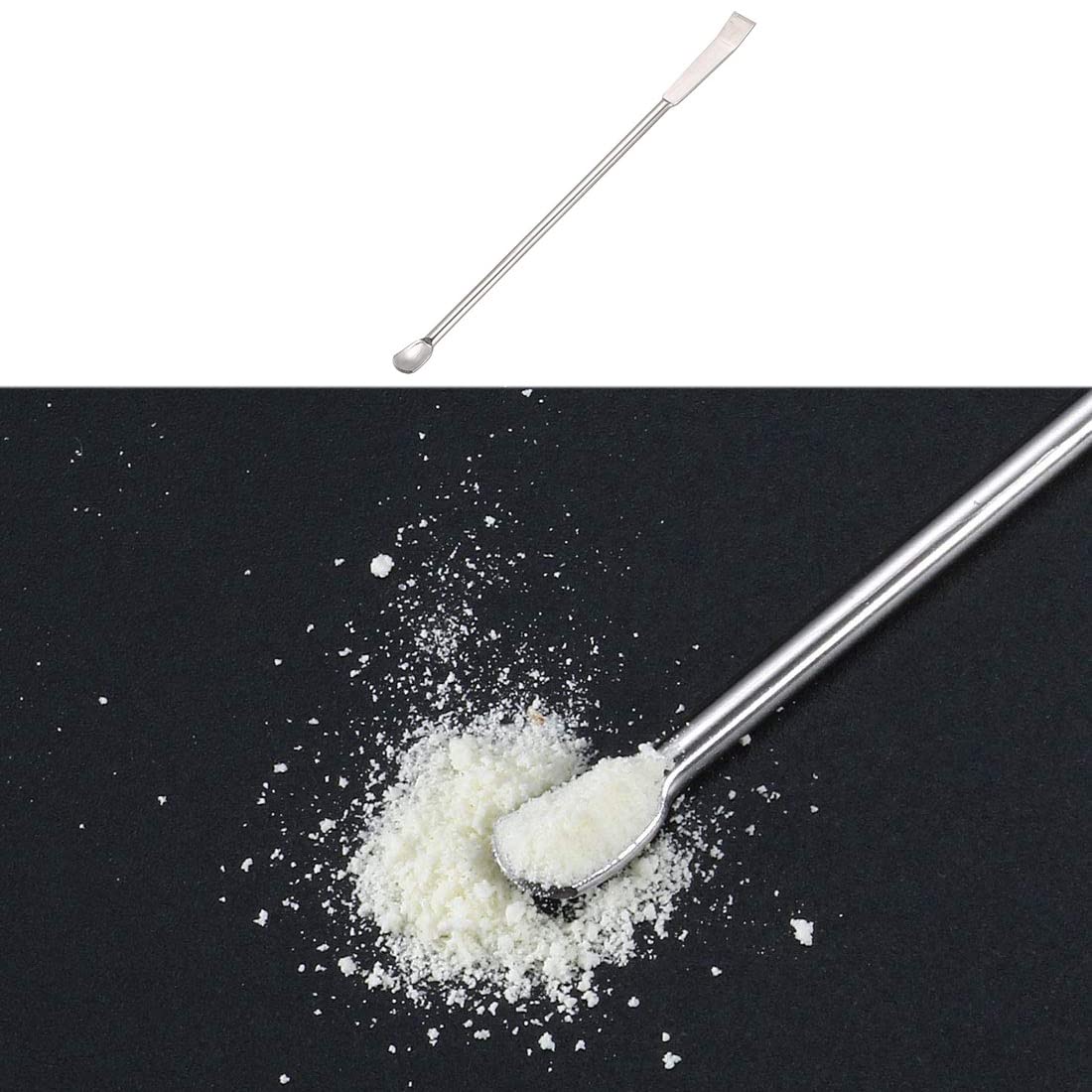Osmond Laboratoire Mini CuillèRe 6 PièCes SéRies en Acier Inoxydable D'éChantillonnage RéActif CuillèRe Laboratoire Double TêTe Spatule 125Mm