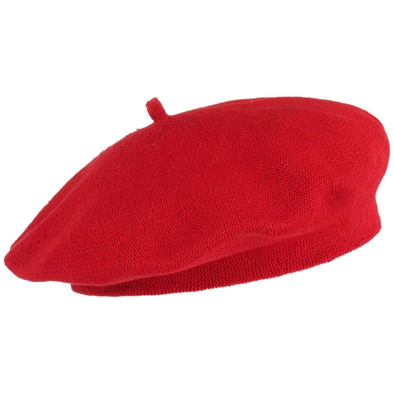 Lipodo Bay of Biscay Cotton Beret Women - Made of 100% Cotton - French hat for Spring/Summer - Artist hat red