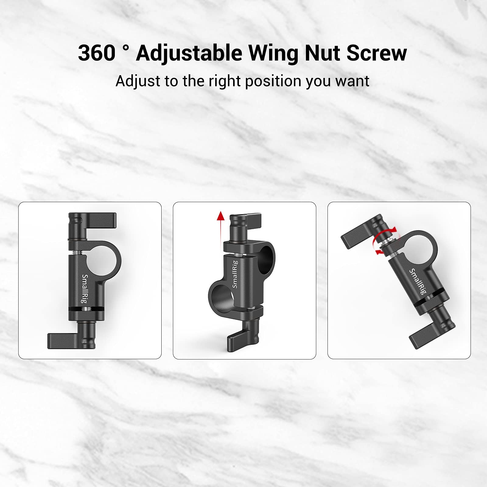SMALLRIG 90 Degree 15mm Rod Clamp per Videocamera DSLR Rig - 2069
