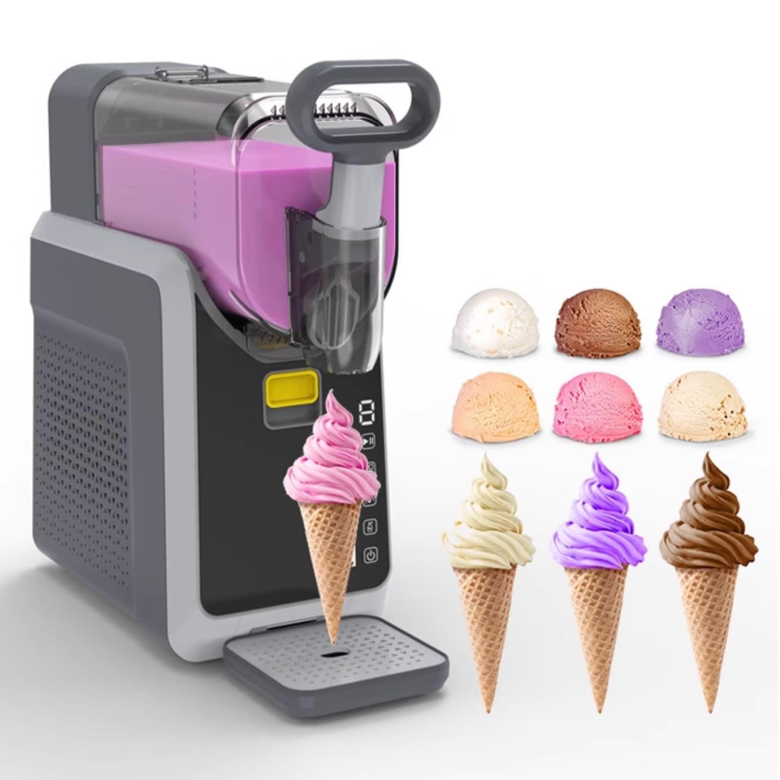 Maszyna do Slushy I Lodów 2-w-1, Gotowa w 15 Min, 5 Trybów, Z Komp