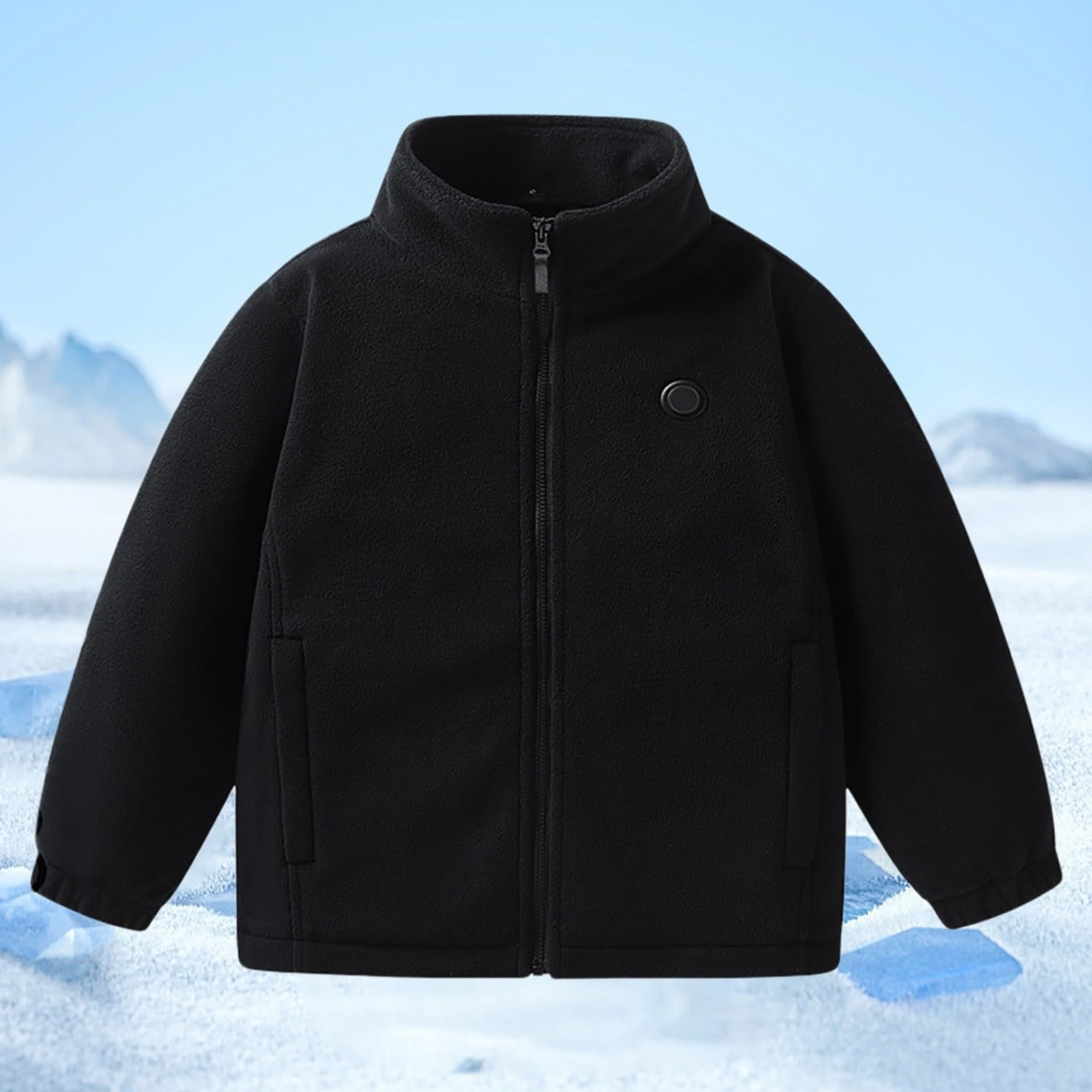 Veste chauffante pour garçons avec chargement USB, manteau doublé en polaire chaude pour temps froid, activités de plein air, manteaux d'hiver pour enfants et jeunes à capuche