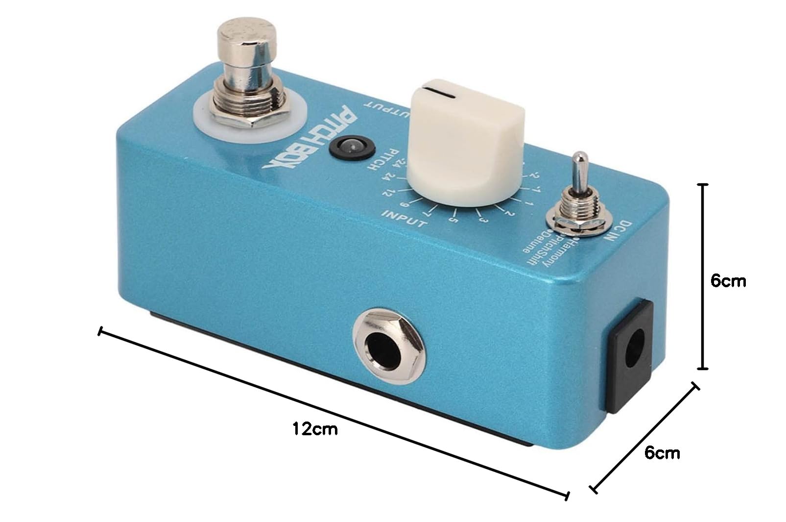 Pedale 'effetto Riverbero Blu di Chitarra in Metallo per Prestazioni Espressive con Effetti di Armonizzatore, Alimentazione per Chitarristi