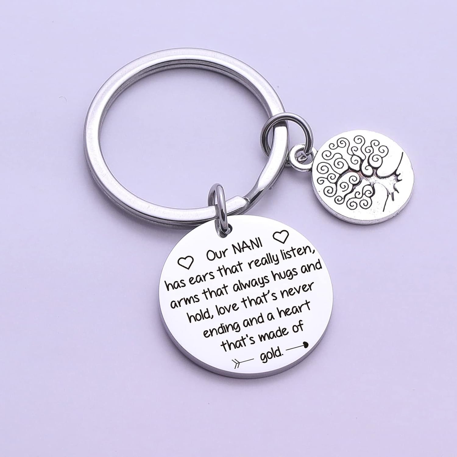 Nani Appreciation Keyring Nani Christmas Jewelry Granny Keychain Grandma Retirement Jewelry - Image 3