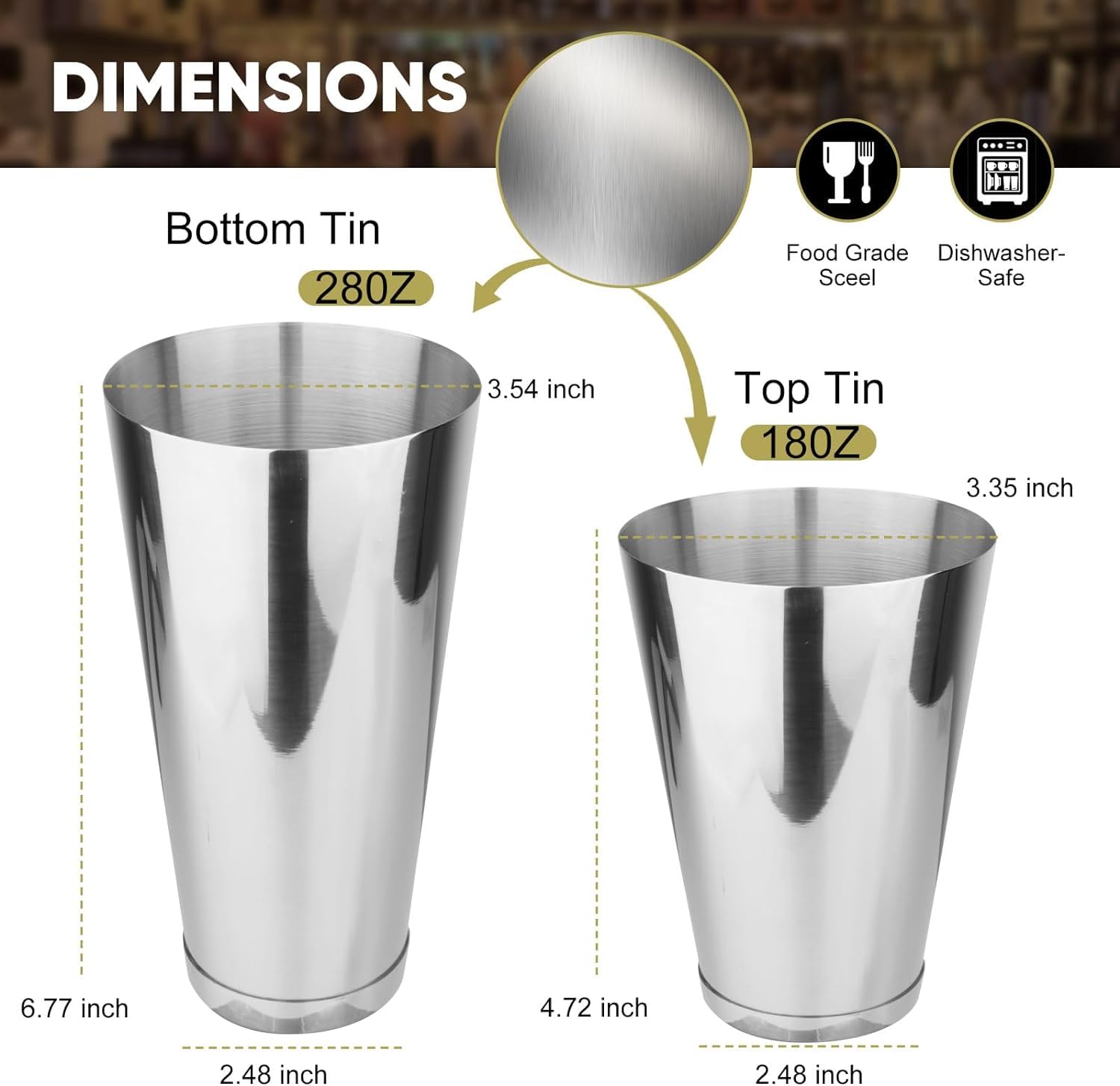 Coctelera Boston, Coctelera De Acero Martini, Mezc... – Grandado