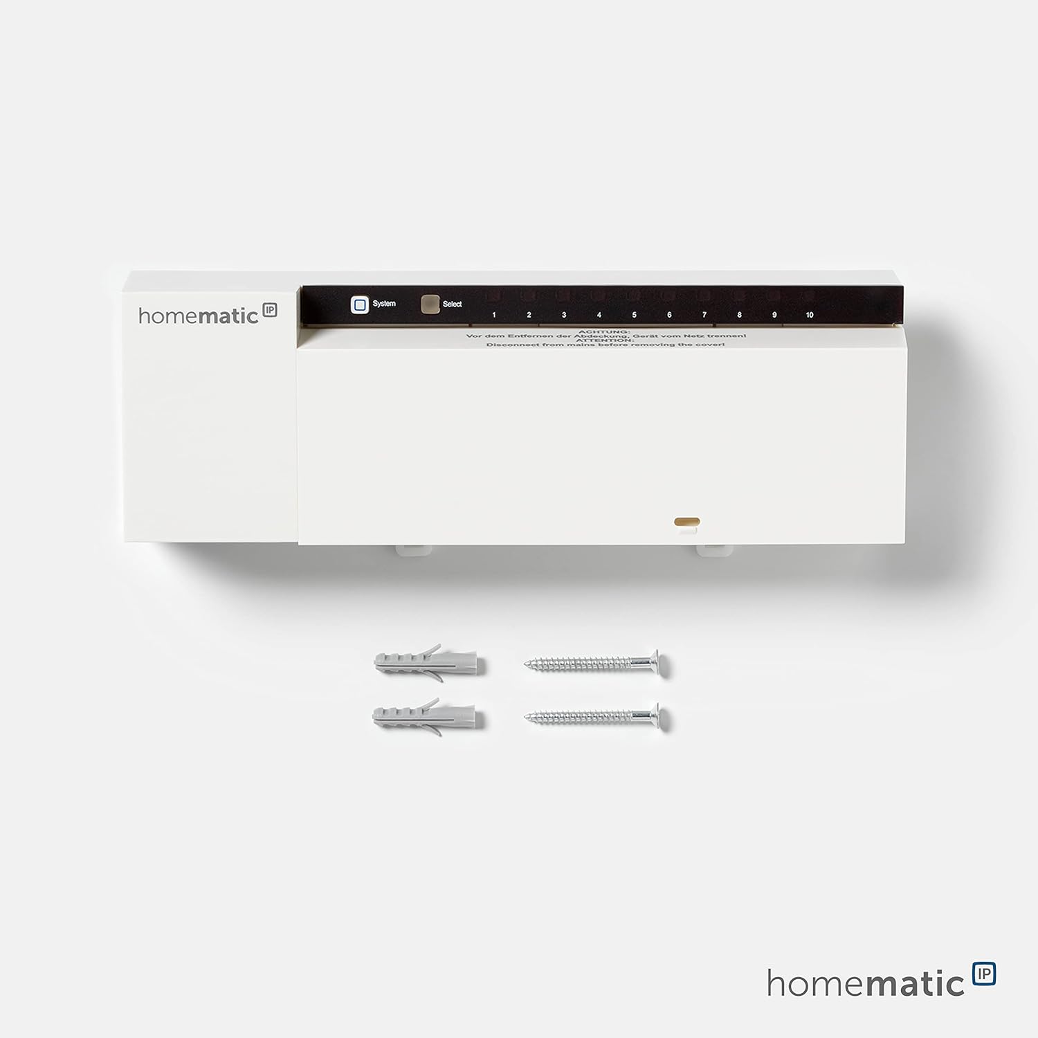 Homematic IP Floor Heating Controller with mounting hardware
