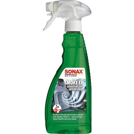 SONAX SmokeEx Geruchskiller + Frische-Spray (500 ml) befreit Textilien zuverlässig und langanhaltend von störenden und unangenehmen Gerüchen | Art-Nr. 02922410