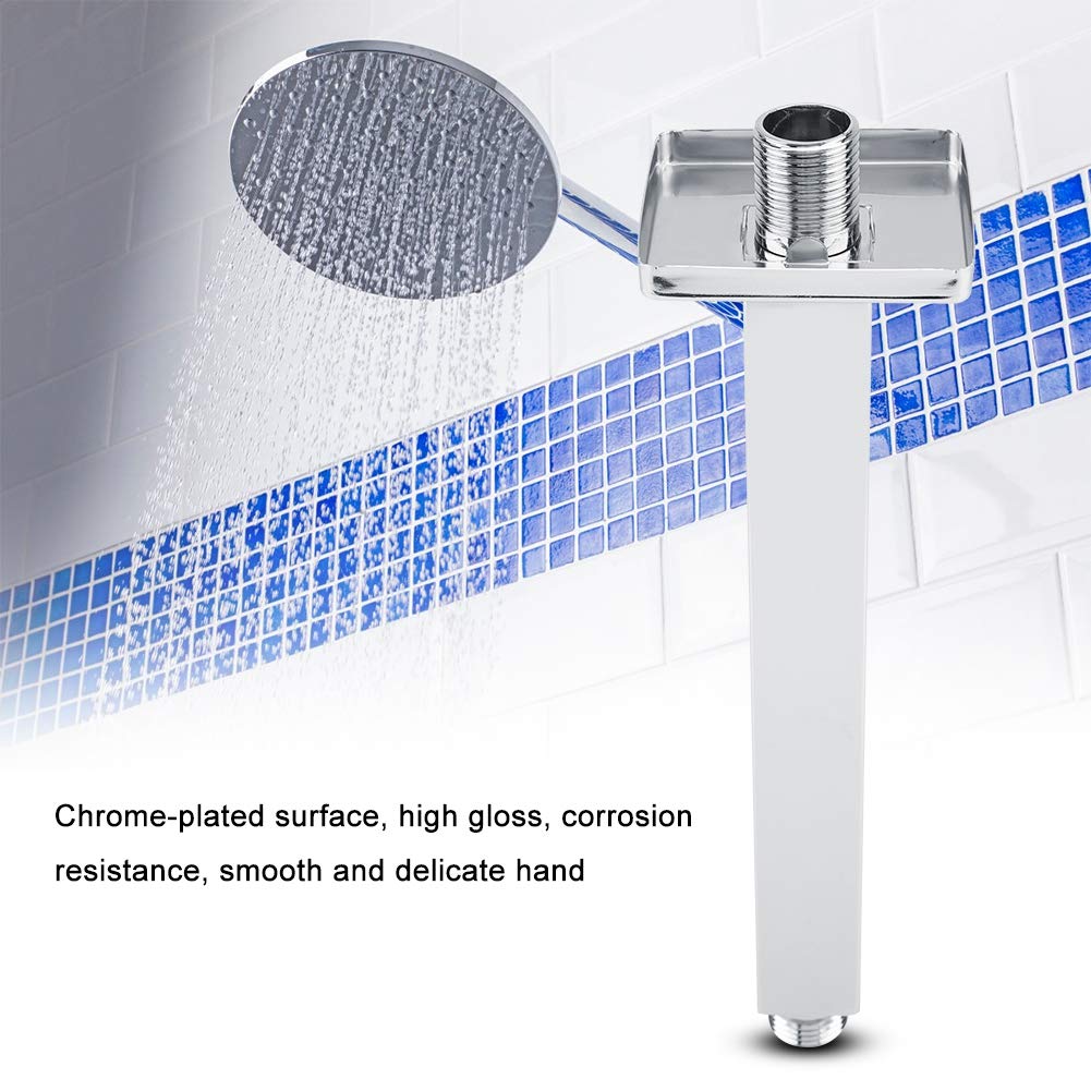 Braccio Doccia Quadrato In Acciaio Inossidabile, Montaggio A Parete Per Soffione Doccia Da Bagno 25 Cm 76290595