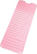 Premium Non-Slip Bath Mat - 200 Suction Cups, BPA, Latex Free, Mildew Resistant, Machine Washable - Safe, Durable & Comfortable for Bathroom Tubs (100 x 40cm Massage style-Pink)
