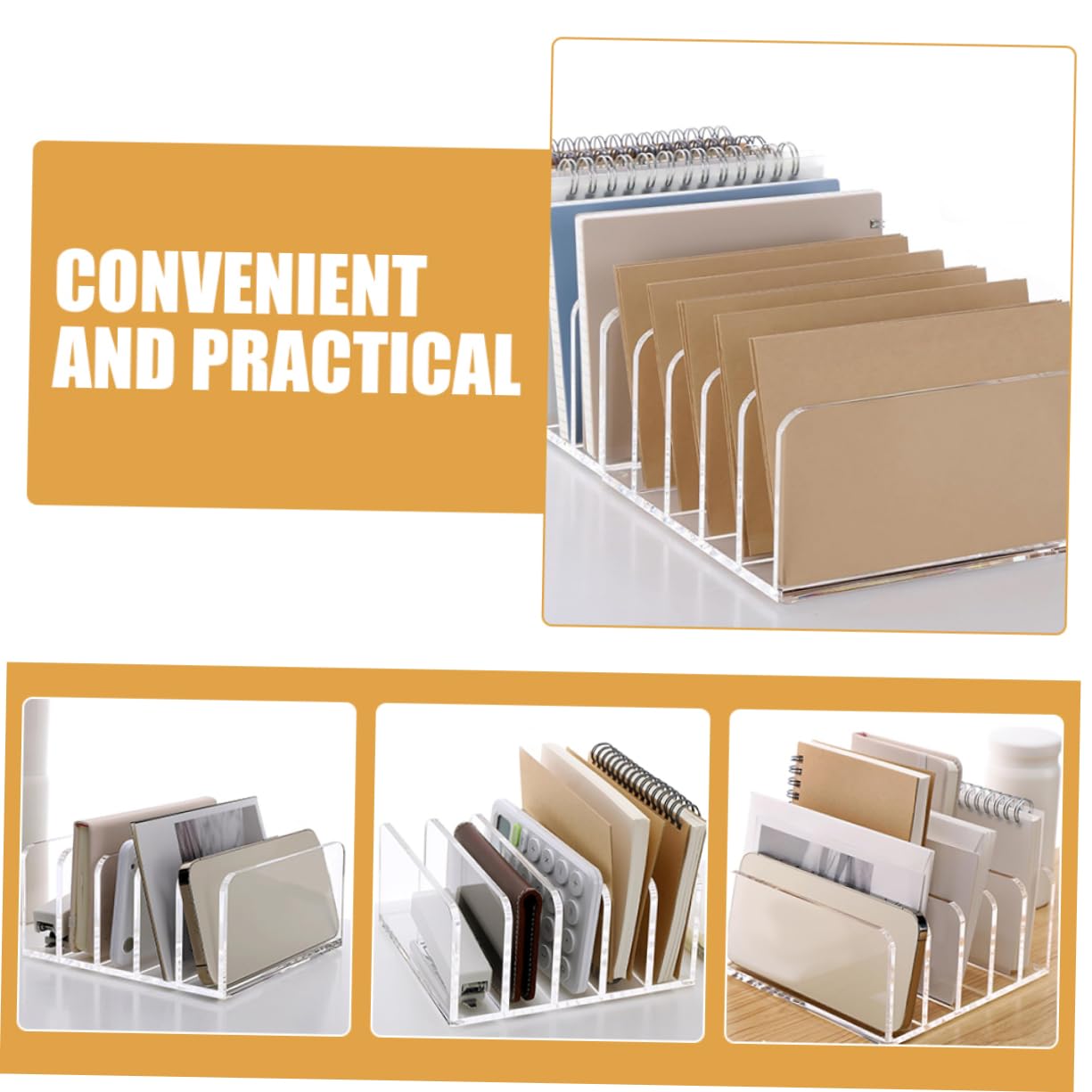 Organizador de Archivos Vertical de Escritorio de 5 Compartimentos
