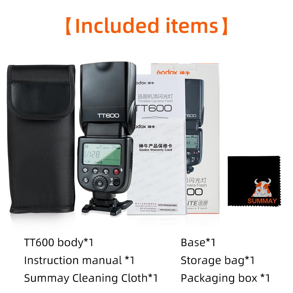 GODOX Thinklite TT600 GN60 Godox X Sistema per le Fotocamere Canon Nikon Fujifilm Pentax Olympus Panasonic