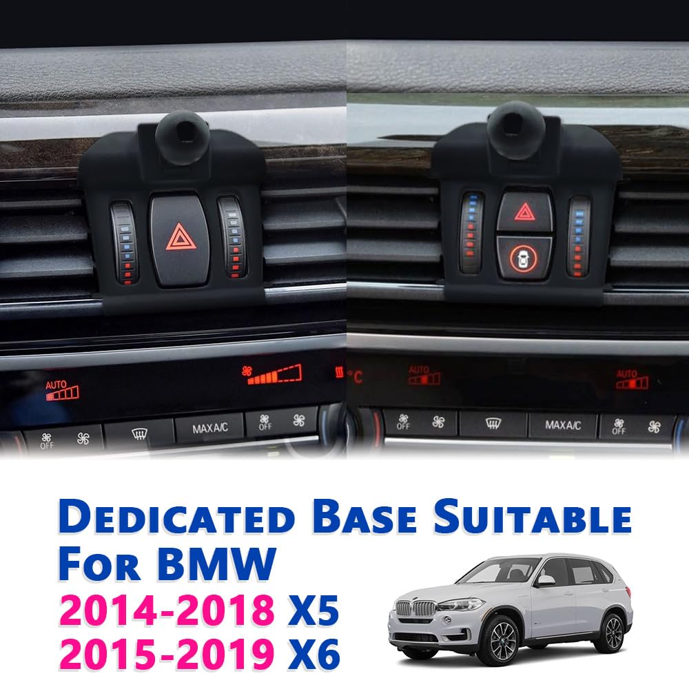 JOCUNDLY Car Phone Mount 2014-2018 BMW X5 and 2015-2019 BMW X6 [Thick Case Friendly] Mobile Phone Holder Cell Navigation Bracket Air Vent Auto Accessories Cradles, All Phones (BMW-X5-14-18)