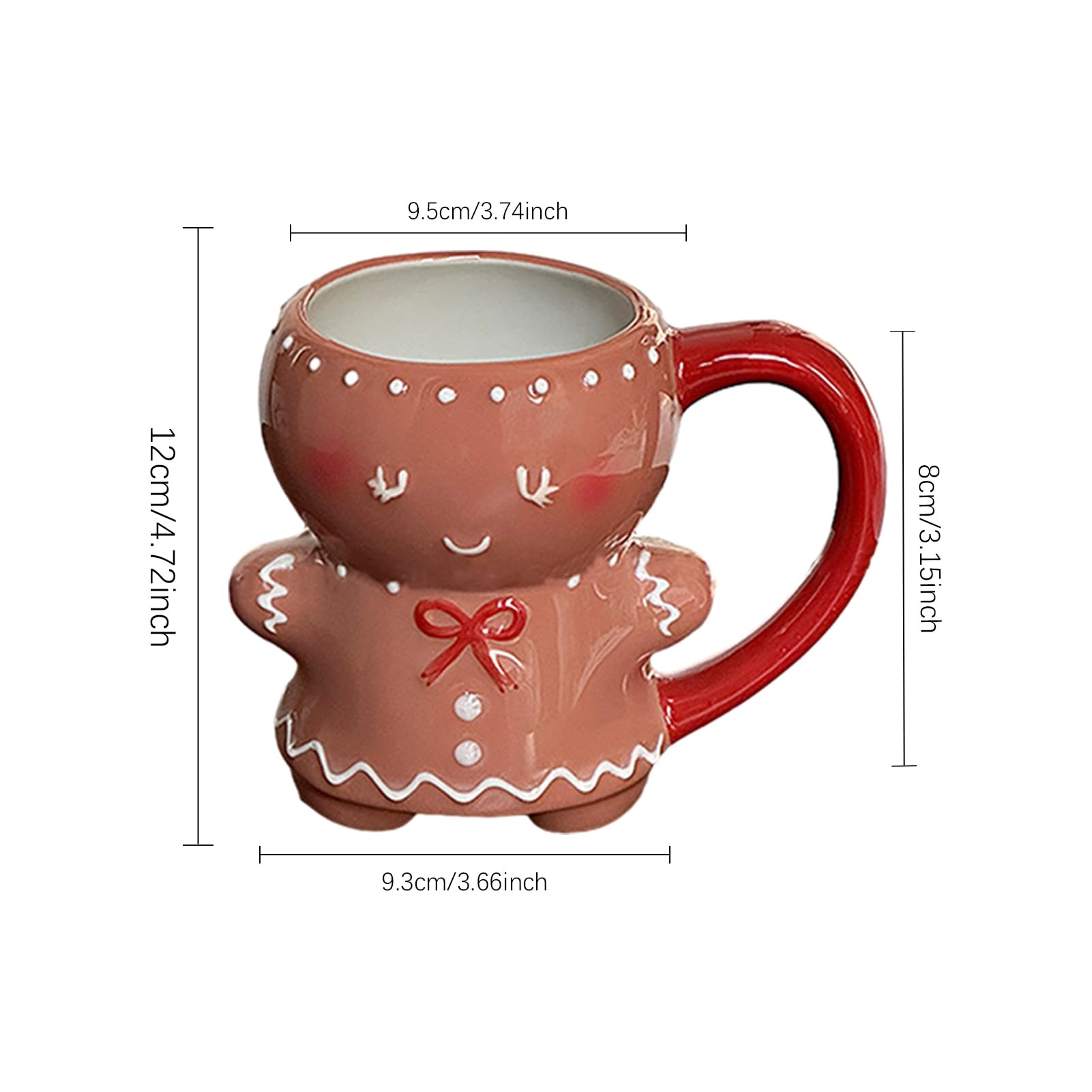 Set di tazze da caffè in porcellana natalizia, tazza da caffè, tazza da