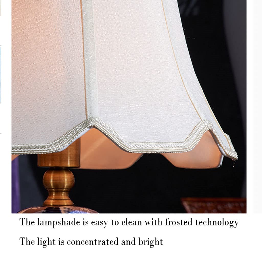 Lámpara de Mesa Lampada da Tavolo in Ceramica in Ceramica retrò Lampada da Comodino Home Decor Lampadini for Comodino Adatti for Soggiorno, Camera da Letto e scrivania dormitorio y Sala de estar