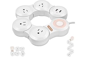 Versatile, Cord-Enhancing Surge Protector with USB Ports