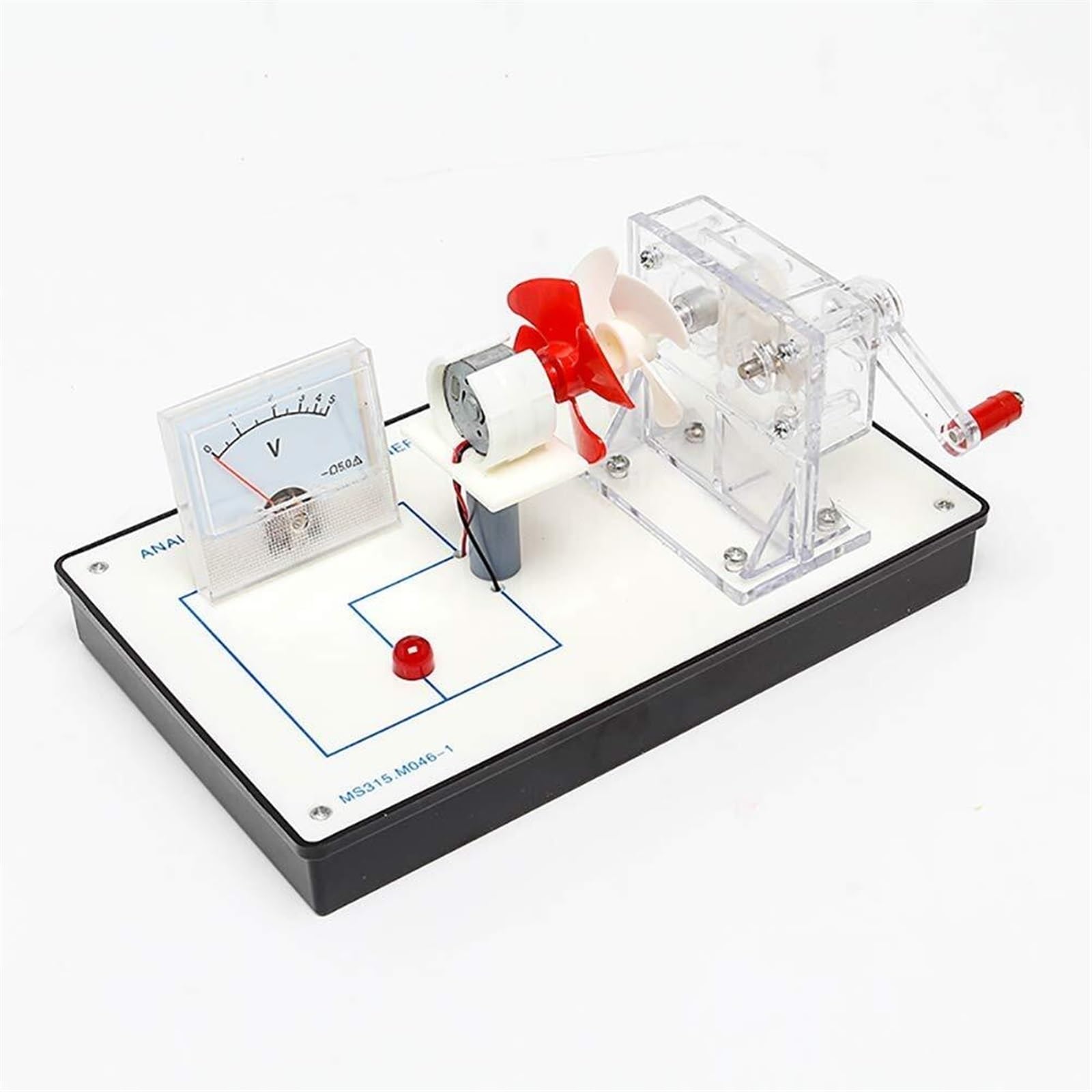 TIANQIHAO Instrument Wind Power Generation Hand Crank Power Generation Educational Science Model Wind Power Generation Demonstration Model With Voltmeter Wind Power Demonstration