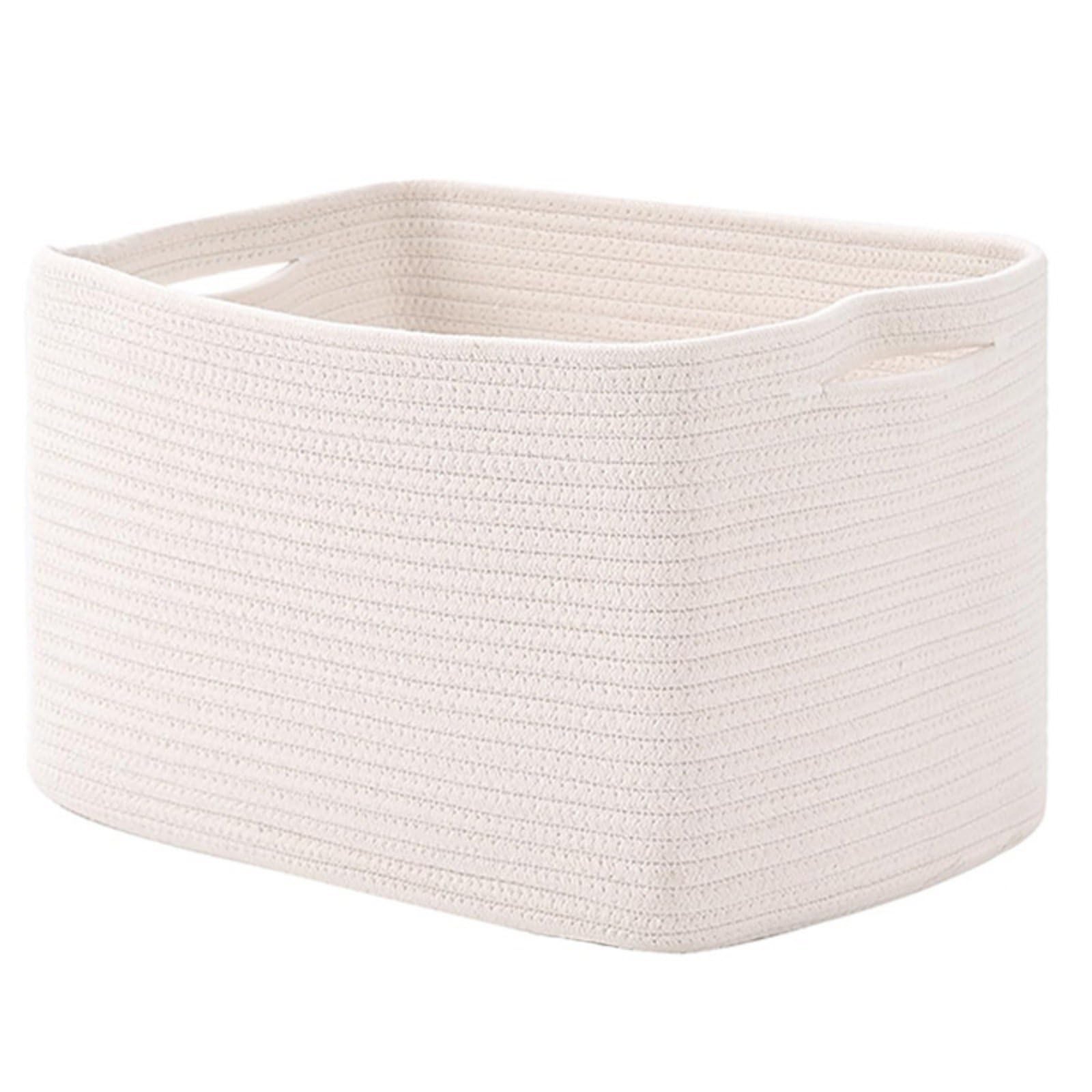 Panier de rangement avec poignées faciles à porter pour linge et métiers créatifs
