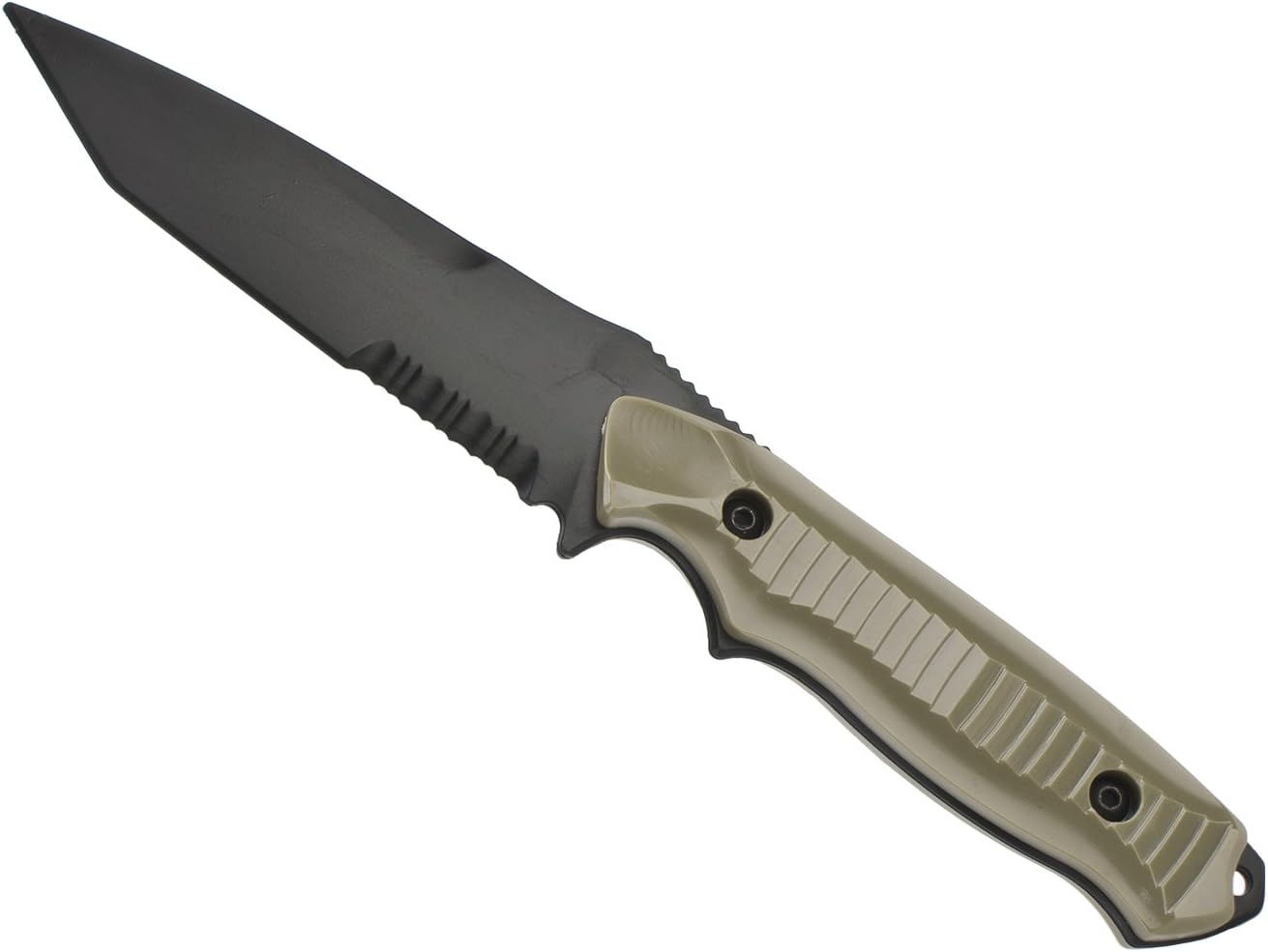 Evike - Matrix Aggressor 141 Type Rubber Practice Tool w/Hardshell Sheath Airsoft Movie Prop - Tan - (PID: 46361)