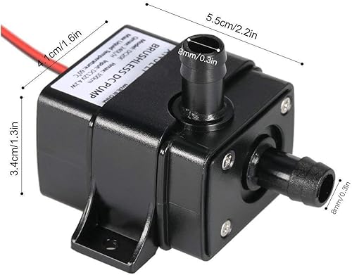 Miniatura 2 de Mini bomba de agua sumergible, paquete de 2 unidades, DC 12 V, bomba sumergible eléctrica sin escobillas para fuentes hidropónicas de acuario