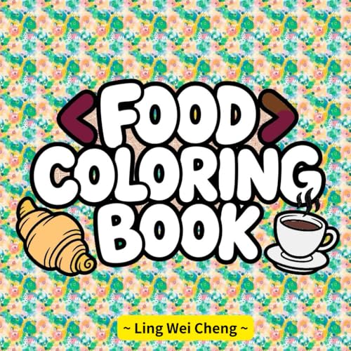 Food: This food coloring book contains 40 line drawings, ranging from simple foods to specialties from different countries